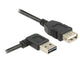 DeLOCK 3m, USB 2.0-A - USB 2.0-A USB-kabel USB A 0,48 Gbit/sek. Sort