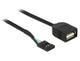 DeLOCK 83825 USB-kabel USB 2.0 0,4 m USB A 0,48 Gbit/sek. Sort