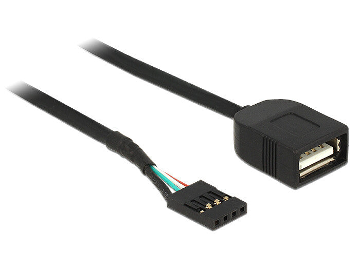 DeLOCK 83825 USB-kabel USB 2.0 0,4 m USB A 0,48 Gbit/sek. Sort
