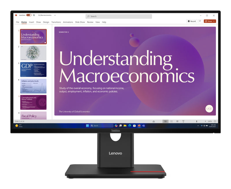 Lenovo ThinkVision T24D-40 computerskærm 60,5 cm (23.8") 1920 x 1080 pixel Fuld HD LCD Sort