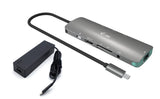 i-tec C31NANOLANPD100 dockingstation Ledningsført USB 3.2 Gen 1 (3.1 Gen 1) Type-C Grå