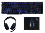 Rebeltec SHERMAN tastatur Mus inkluderet Spil USB QWERTY Engelsk Sort
