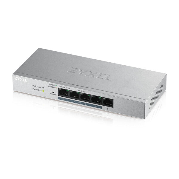 Zyxel GS1200-5HP v2 Administreret Gigabit Ethernet (10/100/1000) Strøm over Ethernet (PoE) Grå