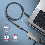 Axagon BUCM32-CF05AB USB-kabel USB 3.2 Gen 2x2 0,5 m USB C 20 Gbit/sek. 240 W Sort