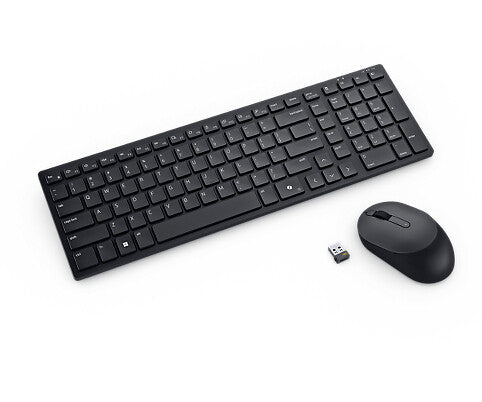 DELL KM555 tastatur Mus inkluderet Universel RF trådløs + Bluetooth QWERTZ Tysk Sort