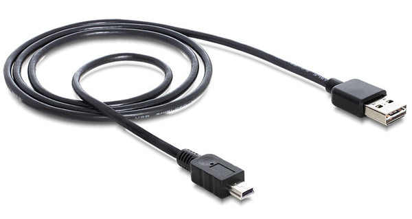 DeLOCK 1m USB 2.0 A - mini USB m/m USB-kabel USB A Mini-USB A Sort