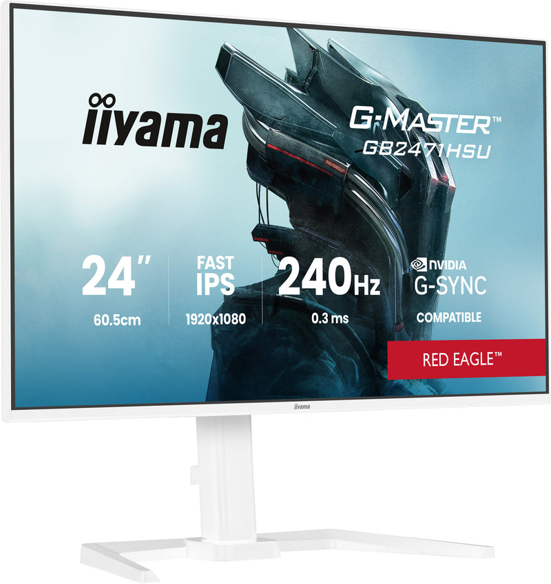 iiyama G-MASTER GB2471HSU-W1 computerskærm 60,5 cm (23.8") 1920 x 1080 pixel Fuld HD LED Hvid
