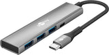 Goobay 76562 interface hub USB Type-C 5000 Mbit/s Grå