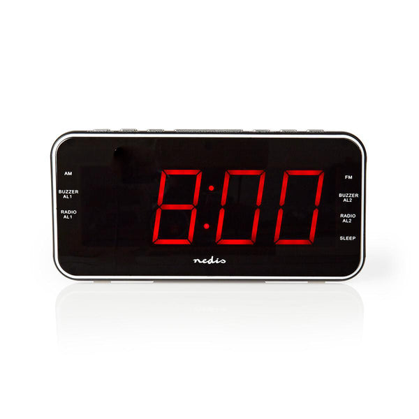 Nedis CLAR004BK vækkeur Digital alarmur Sort