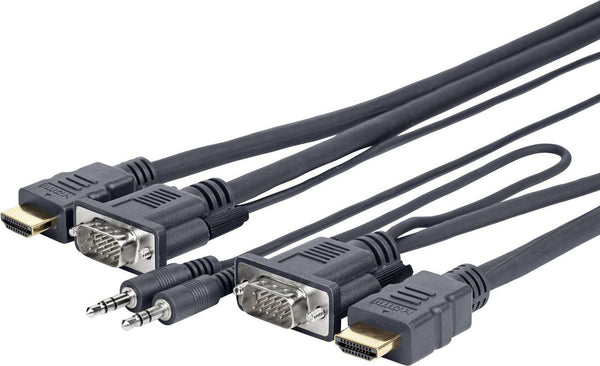 Vivolink PROVGAHDMIFLY3 videokabel adapter 3 m VGA (D-Sub) + 3.5mm Sort