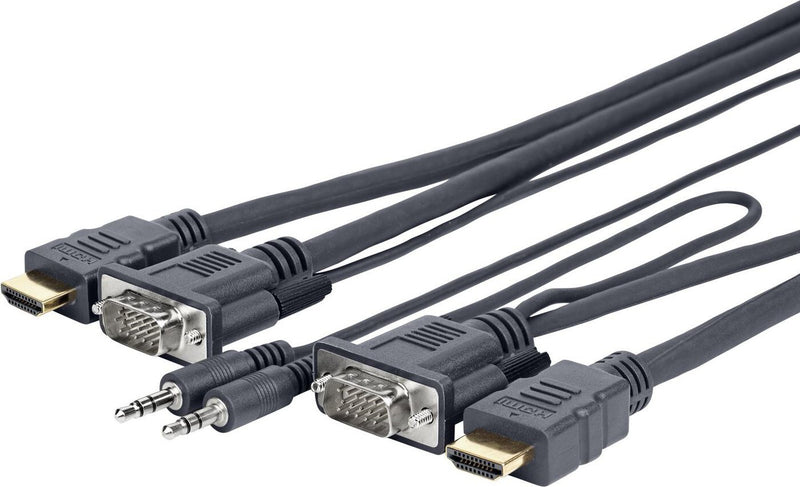 Vivolink PROVGAHDMIFLY3 videokabel adapter 3 m VGA (D-Sub) + 3.5mm Sort