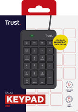 Trust 22221 numerisk tastatur Laptop/PC USB Sort