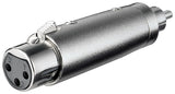 Goobay 27455 kabel kønsskifter XLR RCA Sølv