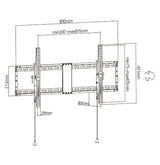 Gembird WM-90T-01 tv-beslag 2,29 m (90") Sort