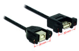 DeLOCK USB 2.0 B/A, 0.25m USB-kabel 0,25 m USB B USB A 0,48 Gbit/sek. Sort