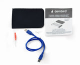 Gembird EE2-U3S-2-R drevkabinet HDD kabinet Rød 2.5"