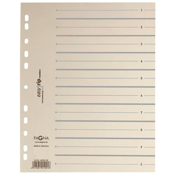 Pagna 44063-06 faneskiller Numerisk faneindeks Karton Beige, Grå