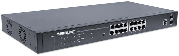 Intellinet 561341 netværksswitch Administreret L2+ Gigabit Ethernet (10/100/1000) Strøm over Ethernet (PoE) 1U Sort