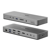ALOGIC TB4DU4 dockingstation Ledningsført Thunderbolt Grå, Sort