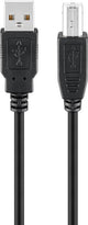 Goobay 68901 USB-kabel USB 2.0 3 m USB A USB B 0,48 Gbit/sek. Sort