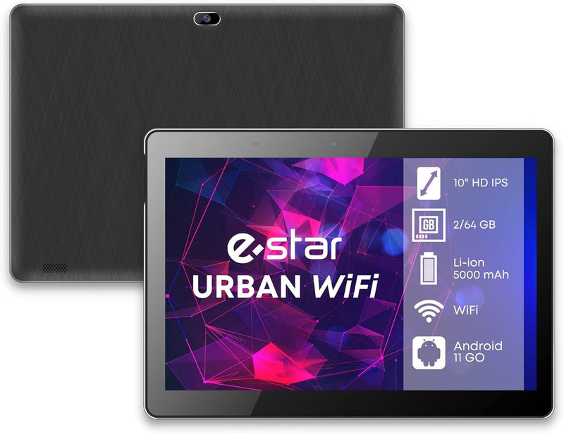 eSTAR URBAN 1021W WIFI 64 GB 25,6 cm (10.1") 2 GB Wi-Fi 5 (802.11ac) Android 11 Go edition Sort