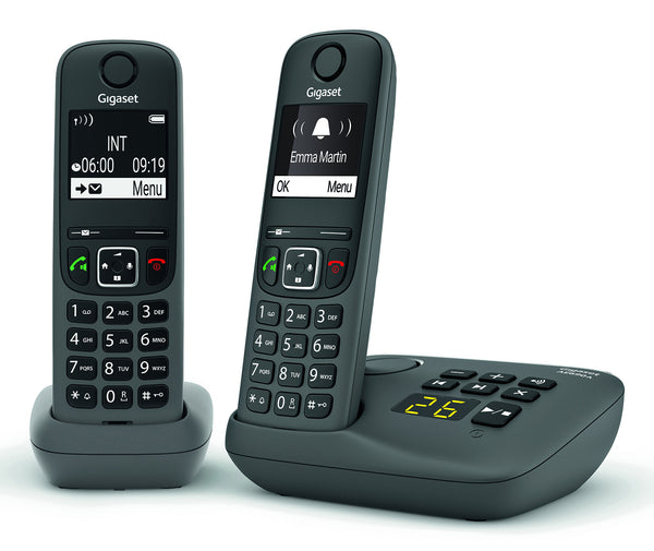 Gigaset AE690A Analog/DECT-telefon Nummervisning Anthracit