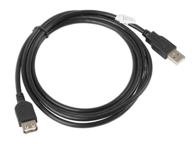 Lanberg CA-USBE-10CC-0018-BK USB-kabel USB 2.0 1,8 m USB A 0,48 Gbit/sek. Sort
