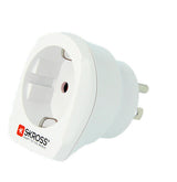 Skross 1.500203-E strømstik adapter Type B Universel Hvid