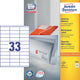 Avery 3421 print etiket Hvid Selvklæbende printeretiket