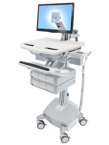 Ergotron StyleView Aluminium, Grå, Hvid Fladt panel Multimedie kurv