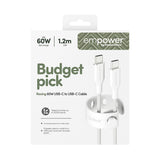 PanzerGlass empower™ by ® Racing 60W USB-C to USB-C Kabel | USB 2.0 | 1.2M | Silver White