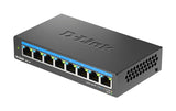 D-Link DMS-108 Ikke administreret L2 2.5G Ethernet (100/1000/2500) Sort