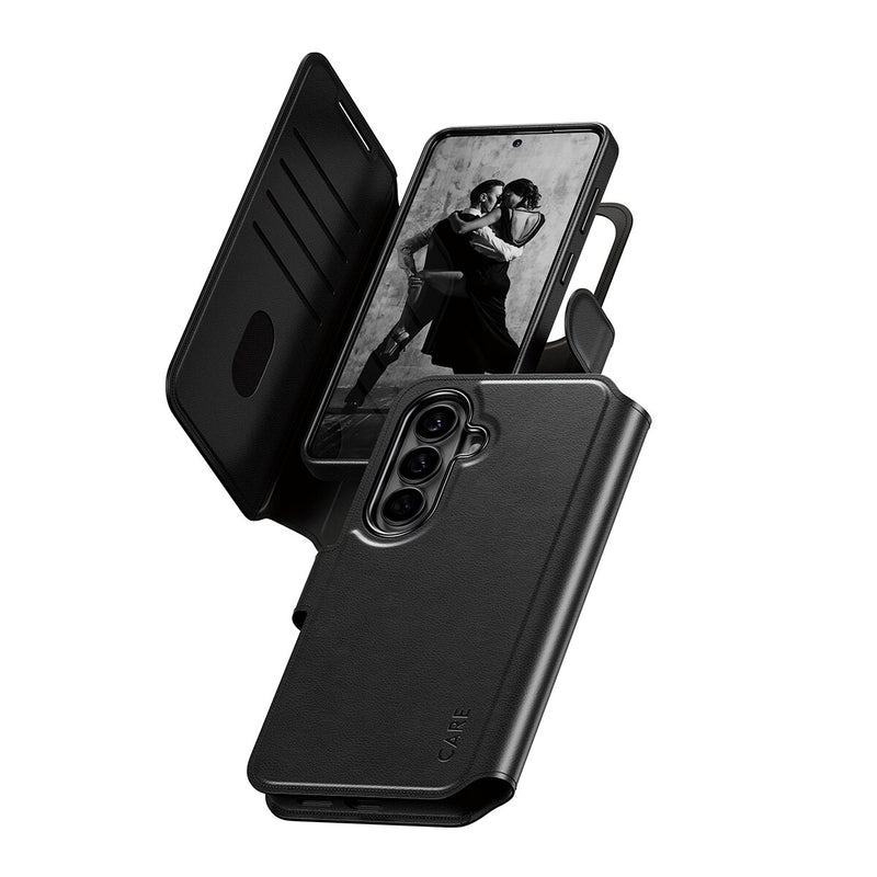 PanzerGlass CARE™ by ® Tango 2-in-1 Wallet Case m. Qi Samsung Galaxy S26