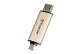 Transcend JetFlash 930C USB-nøgle 128 GB USB Type-A / USB Type-C 3.2 Gen 1 (3.1 Gen 1) Guld