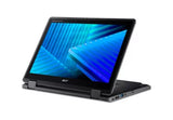 Acer TravelMate Spin B3 TMB312RN-31-TCO-P9GM Intel® N N250 Hybrid (2-i-1) 31 cm (12.2") Berøringsskærm WUXGA 16 GB LPDDR5x-SDRAM 256 GB SSD Wi-Fi 6E (802.11ax) Windows 11 Pro Education Sort