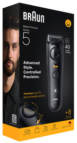 Braun BeardTrimmer 5 BT5560 skæg trimmer Batteri 40 2 cm Våd og tør Sort