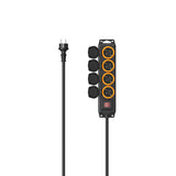Hama 00223064 stikdåse 4 m 4 AC stikkontakt(er) Udendørs Sort