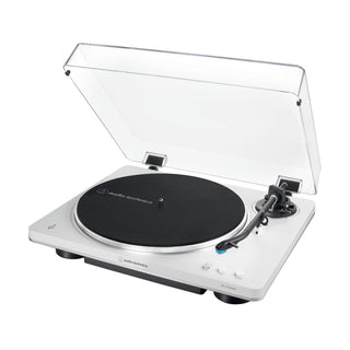 Audio-Technica AT-LP70XBT Bæltedrevet pladespiller Sølv, Hvid Fuld automatisk
