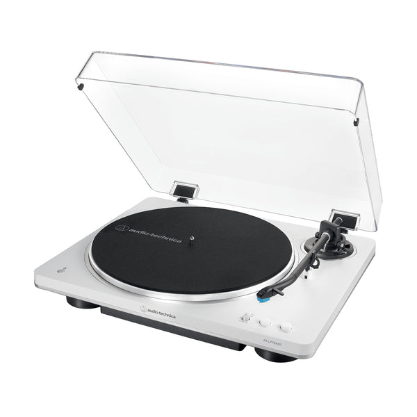 Audio-Technica AT-LP70XBT Bæltedrevet pladespiller Sølv, Hvid Fuld automatisk