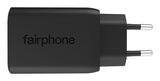 Fairphone ACCHAR-404-WW1 oplader til mobil enhed Universel Sort Vekselstrøm Hurtig opladning Indendørs