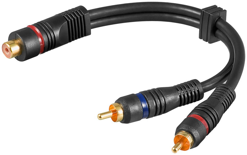 Goobay 50375 lydkabel 0,2 m RCA 2 x RCA Sort