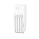 DUDAO K6Pro Universal 10000mAh Power Bank with USB Cable Type C Lightning white Hvid