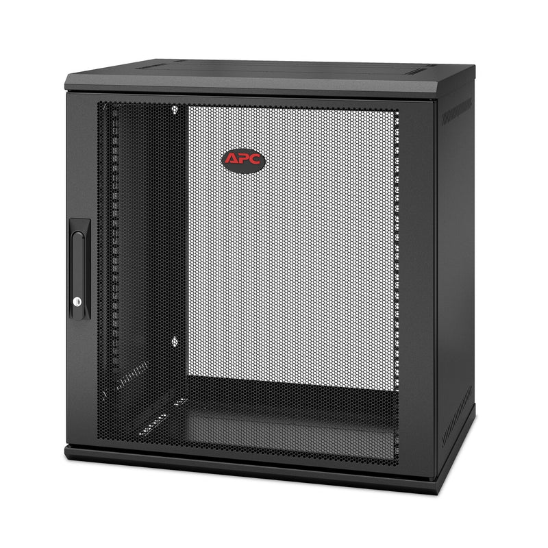 APC NetShelter WX 12U Single Hinged Wall-mount Enclosure 400mm Deep Vægmonteret stativ Sort