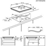 Electrolux EIS62453IZ Sort Indbygget 60 cm Zone induktionskogeplade 4 zone(s)