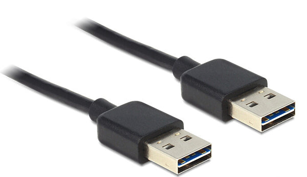 DeLOCK 1m USB 2.0 A USB-kabel USB A 0,48 Gbit/sek. Sort