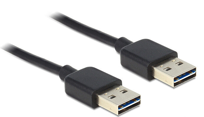DeLOCK 1m USB 2.0 A USB-kabel USB A 0,48 Gbit/sek. Sort