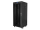 Lanberg free standing rack 19inch cabinet 27U 600x600 glass door LCD flat pack black Fritstående reol
