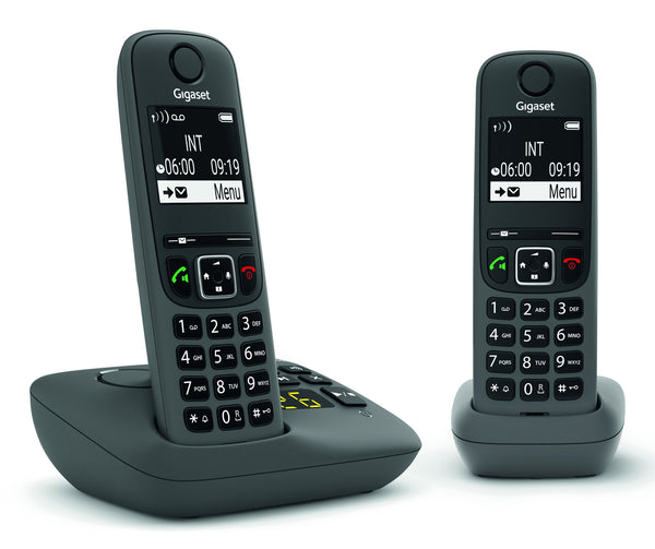 Gigaset AE690A Analog/DECT-telefon Nummervisning Anthracit