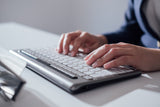BakkerElkhuizen S-board 840 tastatur Kontor USB QWERTZ Tysk Lys grå, Hvid