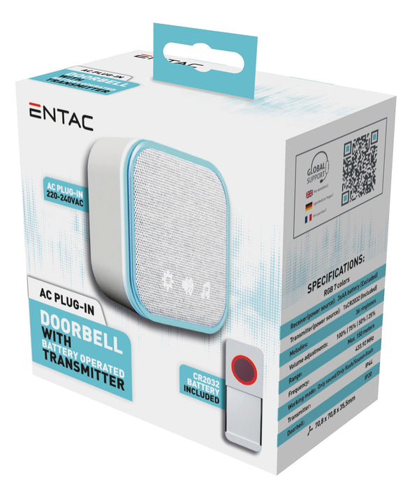 Entac EDB-AC-44 dørklokkesæt Hvid